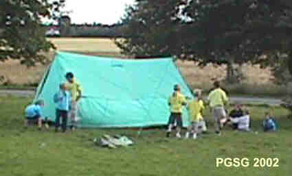Scouts Run Beaver Tent Pitching Meeting 2002